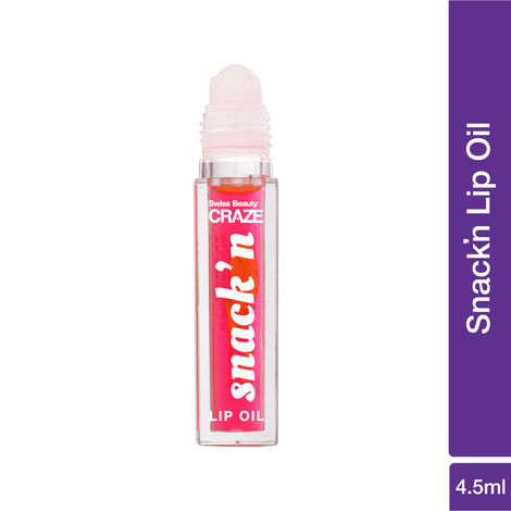 Buy Swiss Beauty CRAZE Snack'n Nourishing Lip Oil With Vitamin E and Hyaluronic Acid |Gives Glass -Like Shine 2 Apple Tart | 4.5 ml-Purplle