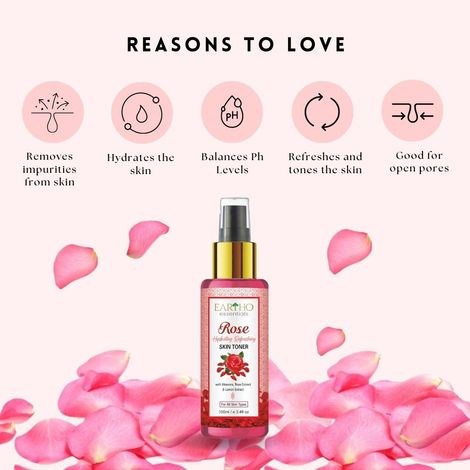 Buy Eartho Essentials Rose Hydrating Refreshing Toner 100 ml-Purplle