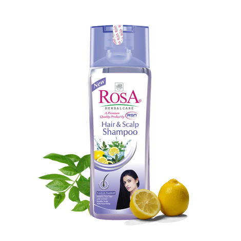 Buy ROSA Hair & Scalp Shampoo 500 ml I With Henna,Tea Tree Oil and Lemon l Healthy Scalp Nourishing I Pack of 1, Unisex-Purplle