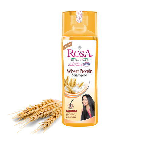 Buy ROSA Wheat protien shampoo 500 ml I With wheat and milk protiens I Colour Lock I Brings out natural beauty of your hair I Pack of 1, Unisex-Purplle