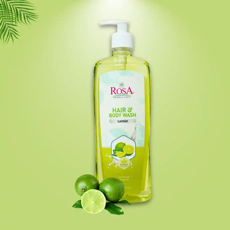 Buy Rosa Hair & Body Wash Lemon 500 ml I Cleansing and Revitalizing I Pack of 1, Unisex-Purplle