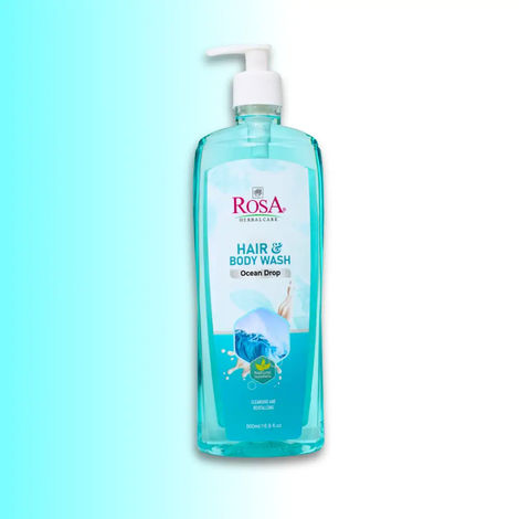 Buy Rosa Hair & Body Wash Ocean Drop 500 ml I Cleansing and Revitalizing I Pack of 1, Unisex-Purplle