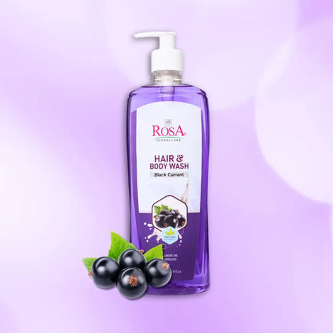 Buy Rosa Hair & Body Wash Black Current 500 ml I Cleansing and Revitalizing I Pack of 1, Unisex-Purplle