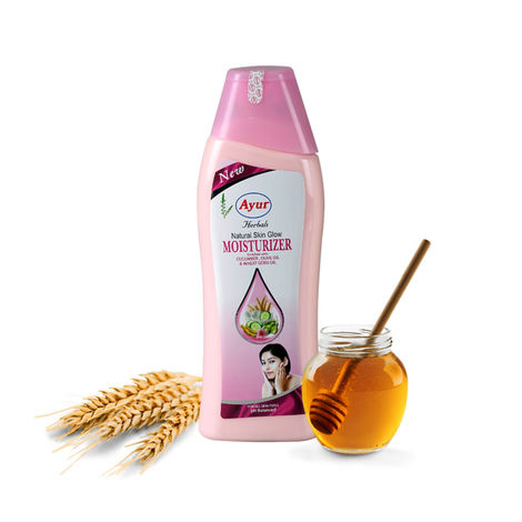 Buy AYUR HERBALS Natural Skin Glow Moisturizer 500 ml I Cucumber, Olive Oil & Wheatgerm Oil I Pack of 1, Unisex-Purplle