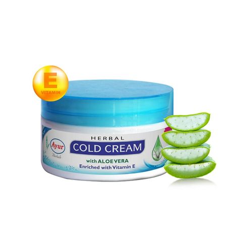 Buy AYUR HERBALS Cold Cream with Aloevera & Vitamin - E I Unisex, Pack of 1 - 500 ml-Purplle