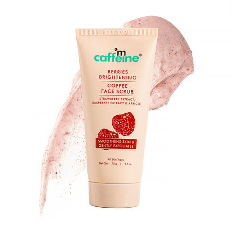 Buy mCaffeine Berries Brightening Coffee Face Scrub for Glow | Gently Exfoliates & Smoothes | Tan Removal Scrub for Women & Men - 75 gm-Purplle