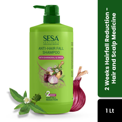 Buy SESA Ayurvedic Anti Hairfall Shampoo For Dry And Frizzy Hair Reduces Hairfall Made With 6 Ayurvedic Herbs Paraben Free Shampoo - 1000 ml-Purplle