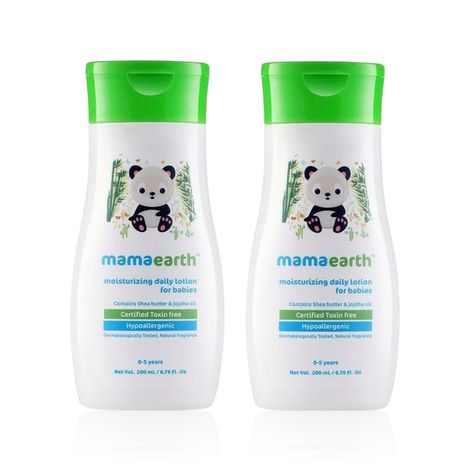 Buy Mamaearth Moisturizing Daily Lotion with Shea Butter & Cocoa Butter For Babies 200 ml - Pack of 2-Purplle