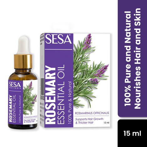 Buy Sesa Rosemary Essential Oil For Hair Growth Nourishes Skin Hair Fall Control Oil For Women and Men 100% Pure & Natural Rosemary Oil (15 ml)-Purplle