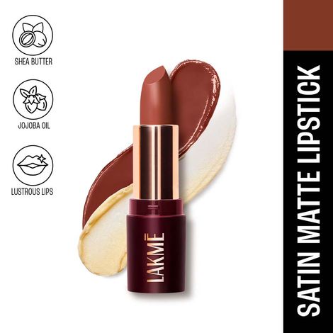 Buy Lakme Ultimat Glam Satin Matte Lipstick -PetalNude-UN3-4.3 gm-Purplle