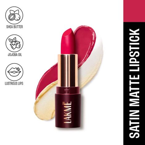 Buy Lakme Ultimat Glam Satin Matte Lipstick -PinkBliss-UP1-4.3 gm-Purplle