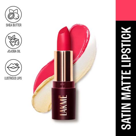 Buy Lakme Ultimat Glam Satin Matte Lipstick -PinkPop-UP2-4.3 gm-Purplle