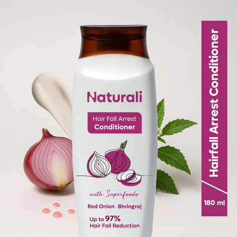 Buy Naturali Hairfall Arrest Conditioner with Red Onion & Bhringraj | Reduces Hairfall | Conditioner for Women & Men,180 ml-Purplle