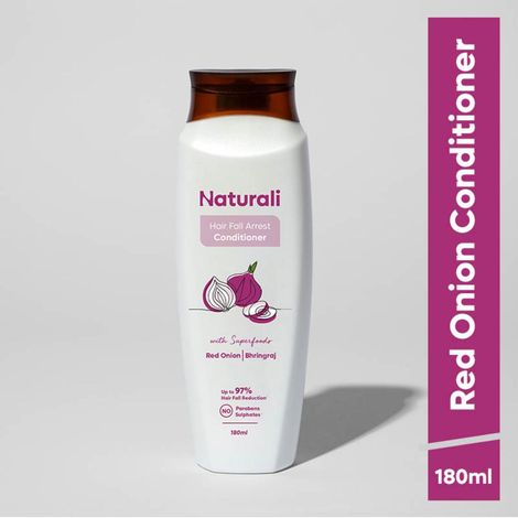 Buy Naturali Hairfall Arrest Conditioner with Red Onion & Bhringraj | Reduces Hairfall | Conditioner for Women & Men,180 ml-Purplle
