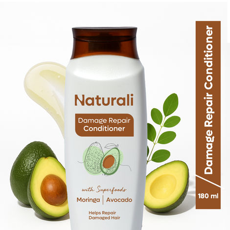Buy Naturali Damage Repair Conditioner with Moringa Oil & Avocado | Nourishes & Revitalizes | Hair Conditioner for Dry Frizzy Hair,180 ml-Purplle