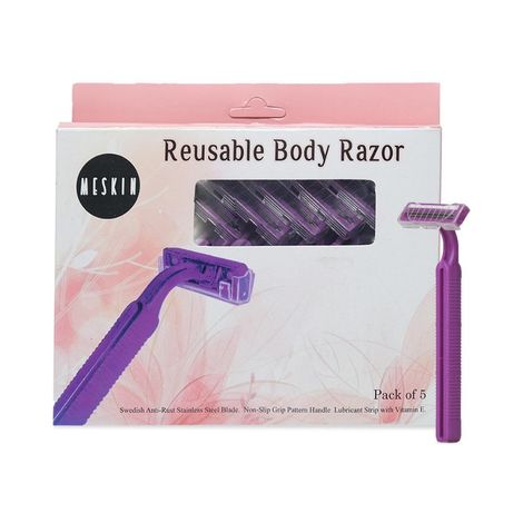 Buy Meskin Reusable Body Razor Pack of 5 Purple-Purplle