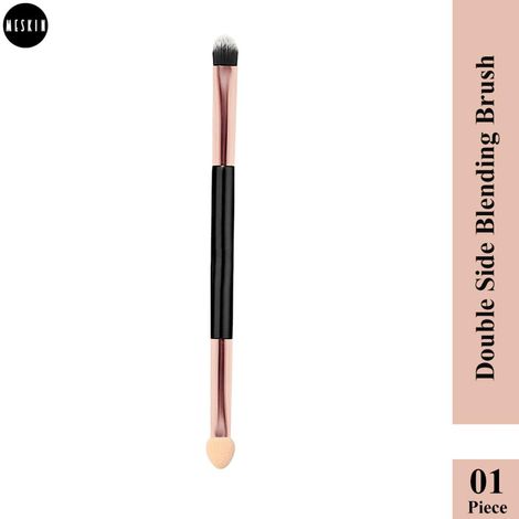 Buy MeSkin 2-in-1 Makeup Brush - Dual Eye Shadow Applicator and Precision Blending - Eyeshadow Styling (Pack of 1) 200gm-Purplle