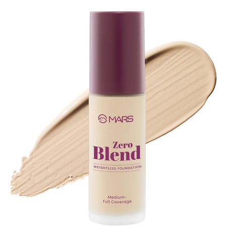 Buy MARS Zero Blend Weightless Foundation for Makeup (30 ml) (03-CASHEW DELIGHT) | Lightweight & Long-Lasting | Matte Finish | Buildable Coverage | Sweat-Proof | Hydrating Formula-Purplle