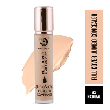 Buy Matt look Full Cover Jumbo Concealer Oil Control Perfect Coverage, Face Makeup, Natural (11 ml)-Purplle
