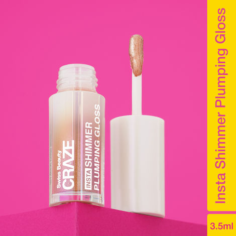 Buy Swiss Beauty CRAZE Insta Shimmer Plumping Gloss |Super Glossy | Non-sticky & Moisturising 1 Main Character| 3.5 ml-Purplle