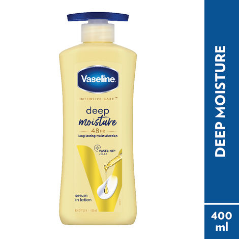 Buy Vaseline Deep Moisture Body Lotion |For Dry Skin| Moisturised Glowing Skin| With Pro Ceramides 400ml-Purplle
