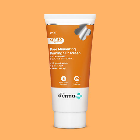 Buy The Derma Co. Pore Minimizing Priming Sunscreen with SPF 50 & PA+++ For Open Pores & UVA/UVB Protection - 80 gm-Purplle