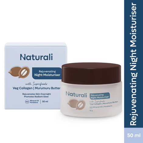 Buy Naturali Rejuvenating Night Moisturiser with Superfoods Veg Collagen & Murumuru Butter to Rejuvenates Skin Overnight 50 ml-Purplle