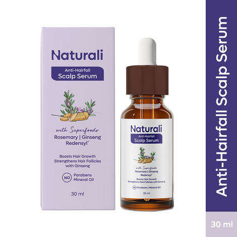 Buy Naturali Anti-Hairfall Scalp Serum With Rosemary, Ginseng & Redensyl Boosts Hair Growth 30 ml-Purplle