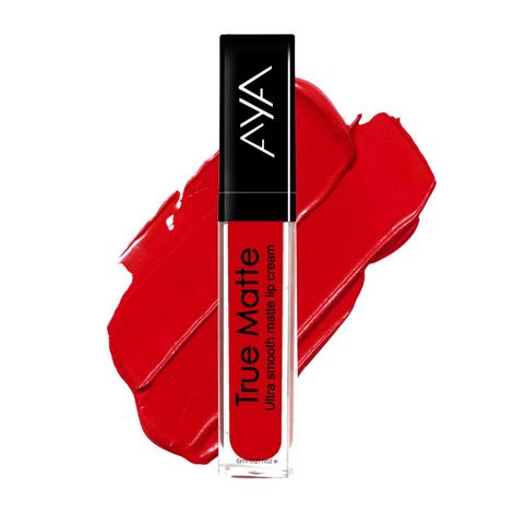 Buy AYA True Matte Liquid Lipstick, Ultra Smooth Matte Lip Cream, 02 Blood Red, 6ml-Purplle