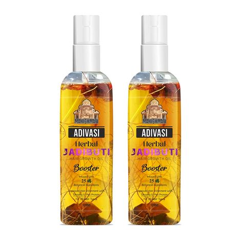 Buy Kisra's Mahishmati Adivasi Herbal Jadibuti Hair Growth Oil Booster - Organic Blend for Hair Fall Control, Fuller Hair, Hair Growth Oil - 120ml (Pack of 2)-Purplle