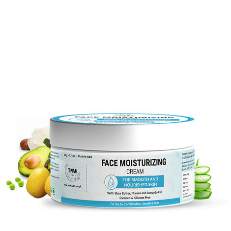 Buy TNW The Natural Wash Face Moisturizing Cream with Shea Butter, Marula Oil, and Avocado Oil | For Dry to Combination, Sensitive Skin 50 gm-Purplle
