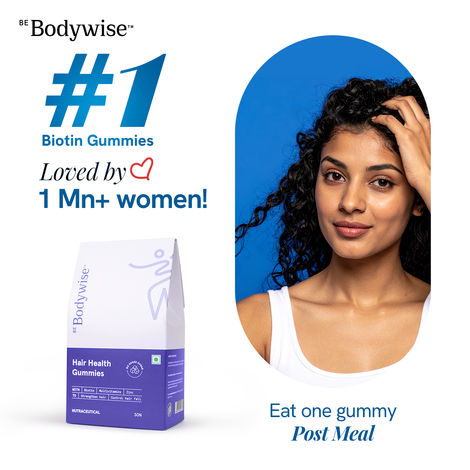Buy Be Bodywise Biotin Hair Gummies - 30 Gummies, 111 gm-Purplle