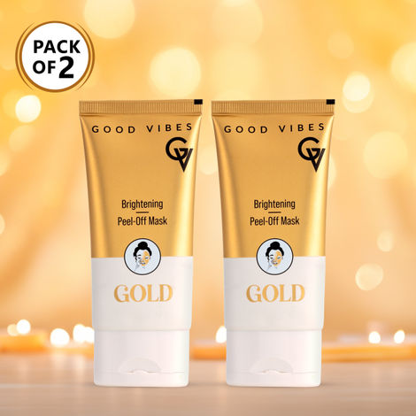 Buy Good Vibes Gold Peel-Off Mask: Reveal Your Best Skin with Every Peel (Pack of 2) - (50g each)-Purplle