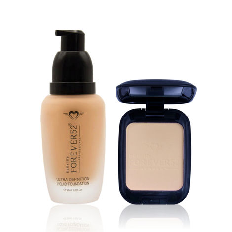 Buy Daily Life Forever52 Ultra Definition Liquid Foundation FLF014 (30 ml) + Wet N Dry Compact Powder WD002 (12gm)-Purplle