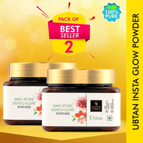 Buy Good Vibes Ubtan Insta Glow Powder | 100% Natural (Pack of 2) (150 gm)-Purplle
