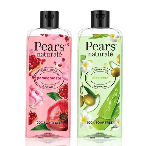 Buy Pears Naturale Brightening Pomegranate 250 ml + Detoxifying Aaloevera Bodywash 250 ml-Purplle