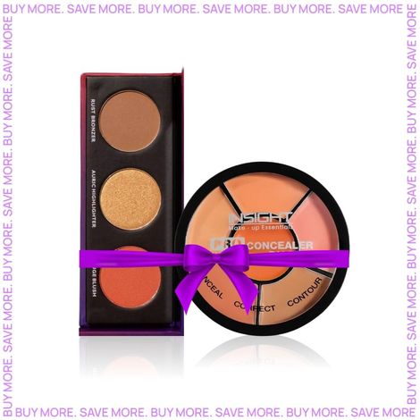 Buy Insight Cosmetics Pro Concealer Palette + Purplle Luminous Glaze Ultra Complete Face Palette (12gm)-Purplle