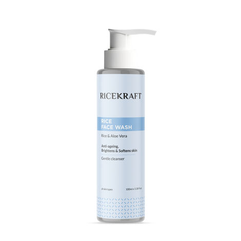 Buy Ricekraft Rice Water Face Wash | Korean Cleanser | Rice & Aloe Vera | Anti-Aging | Brightens & Softens skin | Paraben Free | Cruelty-Free | For Men and Women | All Skin Types, 100 ml-Purplle