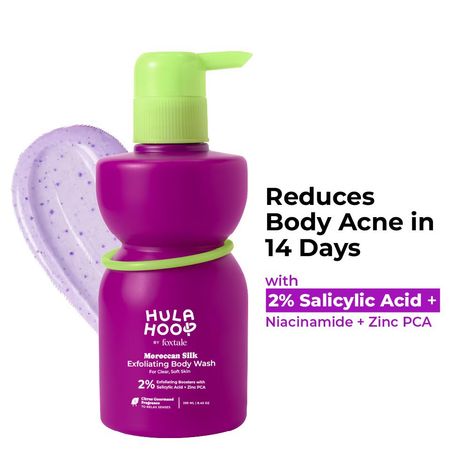Buy Foxtale Hula Hoop 2% Salicylic Acid Body Acne Wash| Reduces body acne, strawberry skin & controls oil | 250 ml-Purplle