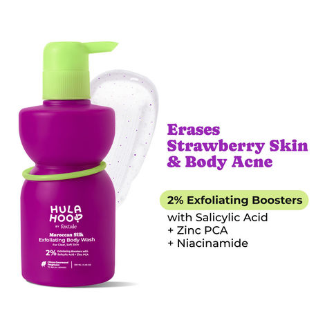 Buy Hula Hoop Exfoliating Body Wash by Foxtale | Exfoliates & Smoothens | 250 ml-Purplle