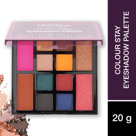 Buy Hilary Rhoda Colour Stay Eyeshadow Palette | 12 Shades | Highly Pigmented & No Fallout | Matte & Shimmer Finish | Blendable Eyeshadow Palette | 20 gm ( Shade-1)-Purplle