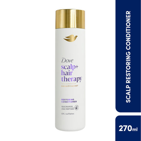 Buy Dove Scalp+Hair Therapy Sulphate Free Density Boost Restoring Conditioner- Niacinamide & Zinc-Peptides, Promotes denser and voluminous hair growth - 270 ml-Purplle
