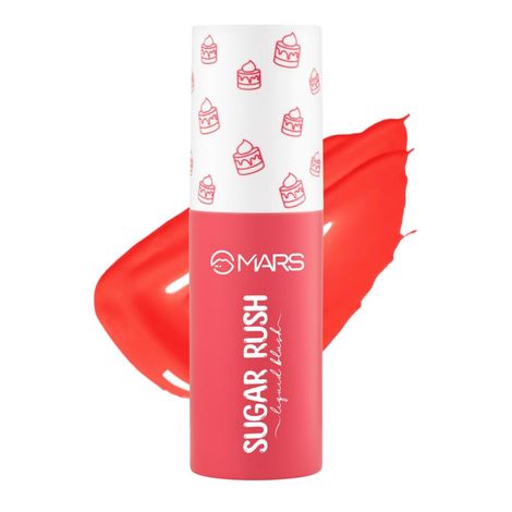 Buy MARS Sugar Rush Liquid Blush (4.6 ml) (04-ROSE SLUSH) | High-Pigmentation | Lightweight Formula | Dewy Matte Finish | Long-Lasting | Smooth Radiant Glow | Easy Doe-Foot Applicator-Purplle