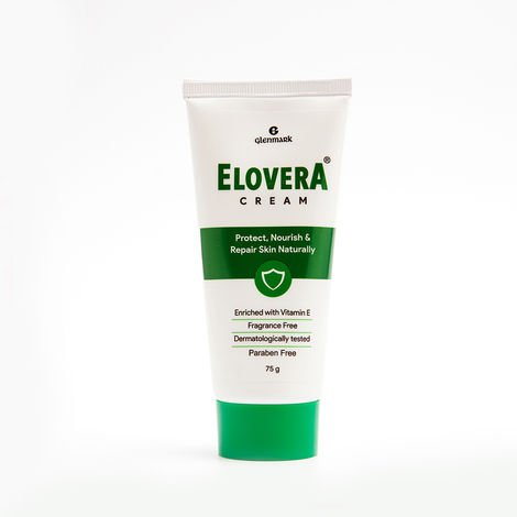 Buy Elovera Moisturising cream 75 gm | For Dry Skin | with Aloe Vera & Vitamin E | Protects, Nourishes and Repairs Skin | Paraben Free | Fragrance Free-Purplle