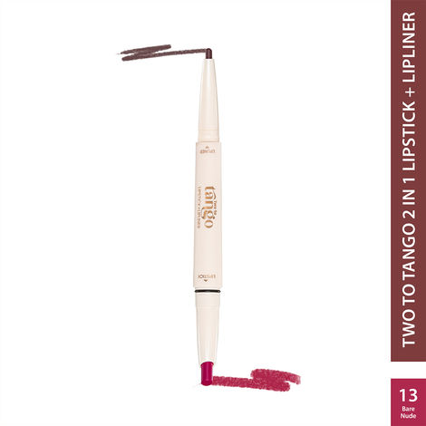 Buy Glam 21 Two To Tango Lip Liner + Lipstick Duo |Non-Transfer |Long Stay | Creamy Matte Finish| Super-glide formula | Non-drying |For Sensational lip look, Bare Nude-13, 65 gm-Purplle