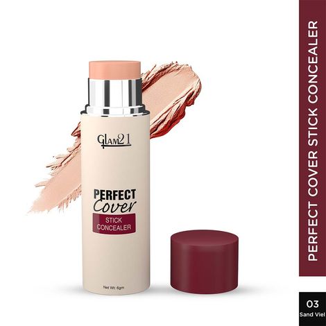 Buy Glam 21 Perfect cover stick concealer | Full Coverage,Creamy Texture Matte Finish - SandViel, 6 gm-Purplle