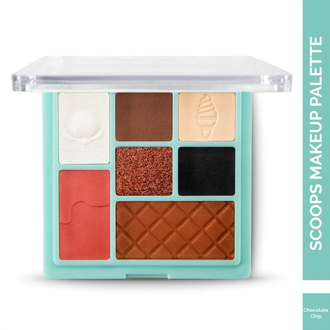 Buy Glam 21 Scoop Makeup Palette | Face Palette | Eyeshadows,Contour,Highlighter,Blusher|Mattes & Shimmers|Travel Friendly|Chocolate Chip, 15 gm-Purplle