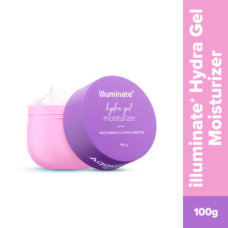 Buy Aqualogica Illuminate + Hydra Gel Moisturizer with Wild Berries & Alpha Arbutin - 100 gm-Purplle