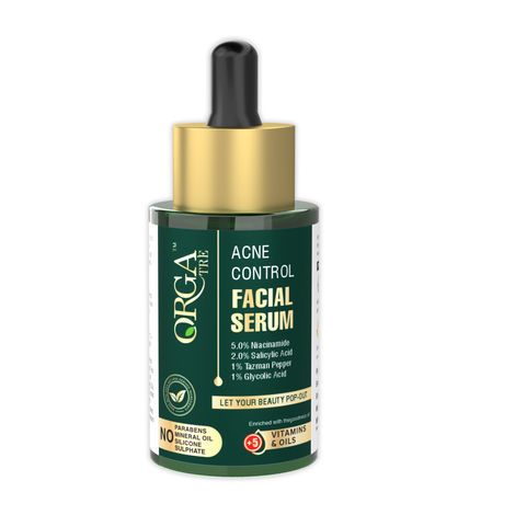 Buy Orgatre Acne Control Facial Serum | Anti acne serum for oily skin (30ml)-Purplle