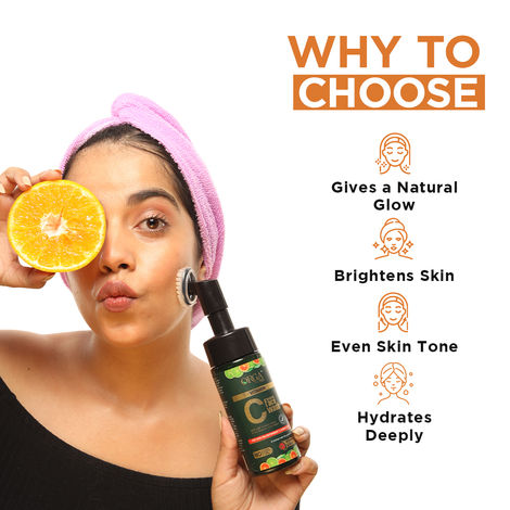 Buy Orgatre Vitamin C Foaming Face Wash with Built in Soft Silicon Brush (150 ml)-Purplle